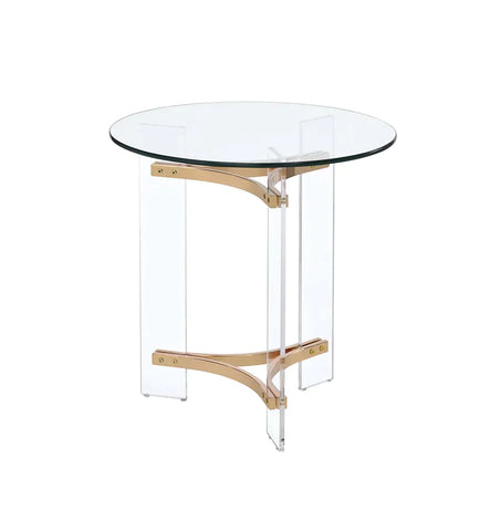 Sosi Gold Finish  End Table Model LV01084 By ACME Furniture