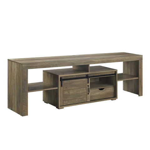 Wasim Rustic Oak Finish TV Stand Model LV01102 By ACME Furniture