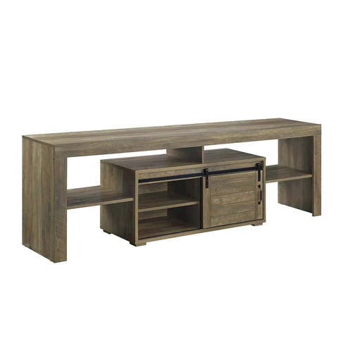 Wasim Rustic Oak Finish TV Stand Model LV01102 By ACME Furniture