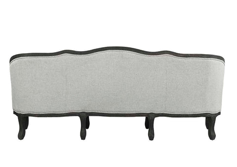 ACME Samael Gray Linen & Dark Brown Finish Samael Sofa Model LV01127