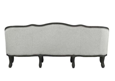 Samael Gray Linen & Dark Brown Finish Sofa Model LV01127 By ACME Furniture