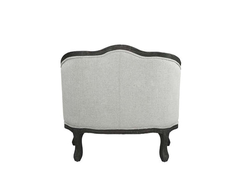 Samael Gray Linen & Dark Brown Finish Chair Model LV01129 By ACME Furniture