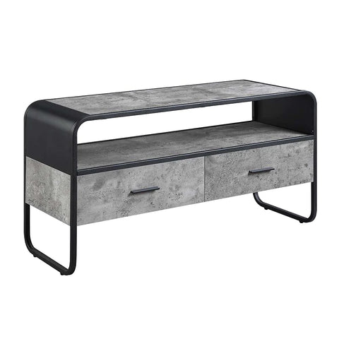 Raziela Concrete Gray & Black Finish TV Stand Model LV01143 By ACME Furniture