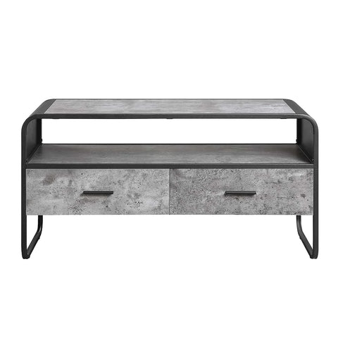 Raziela Concrete Gray & Black Finish TV Stand Model LV01143 By ACME Furniture