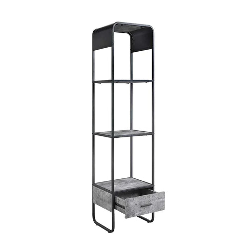 Raziela Concrete Gray & Black Finish Side Pier Model LV01144 By ACME Furniture