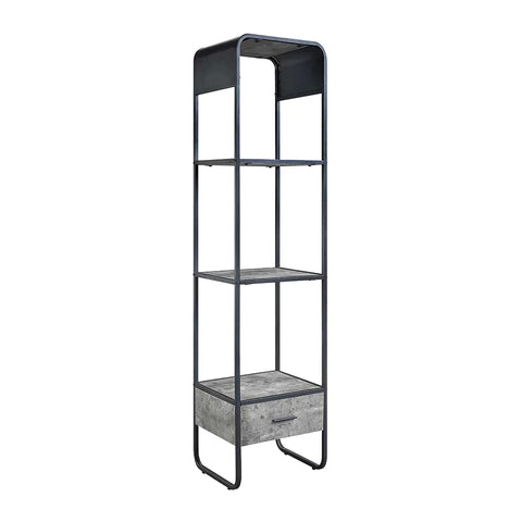 Raziela Concrete Gray & Black Finish Side Pier Model LV01144 By ACME Furniture