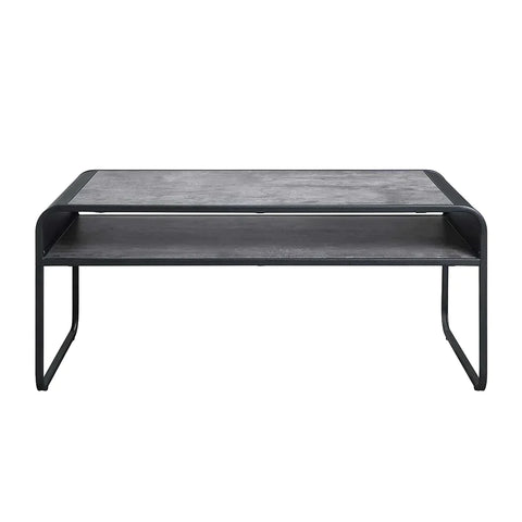 Raziela Concrete Gray & Black Finish Coffee Table Model LV01145 By ACME Furniture