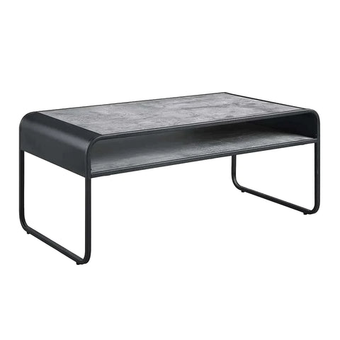 Raziela Concrete Gray & Black Finish Coffee Table Model LV01145 By ACME Furniture