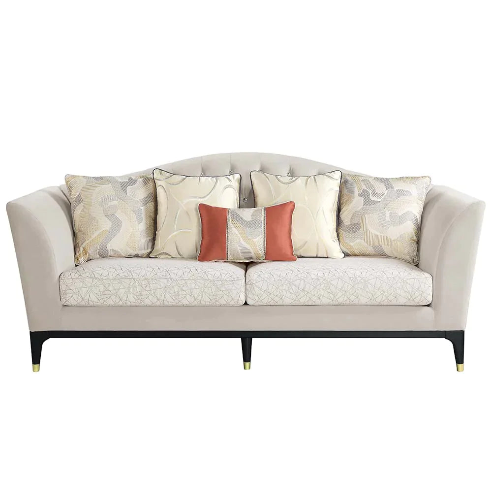 Tayden Beige Velvet Sofa Model LV01155 By ACME Furniture