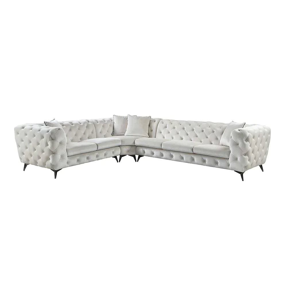 Atronia Beige Fabric Sectional Sofa Model LV01160 By ACME Furniture