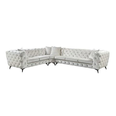 Atronia Beige Fabric Sectional Sofa Model LV01160 By ACME Furniture