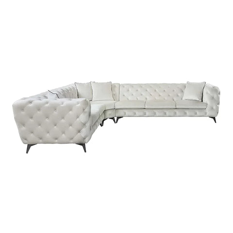 Atronia Beige Fabric Sectional Sofa Model LV01160 By ACME Furniture