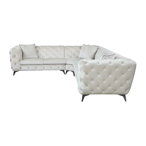 Atronia Beige Fabric Sectional Sofa Model LV01160 By ACME Furniture