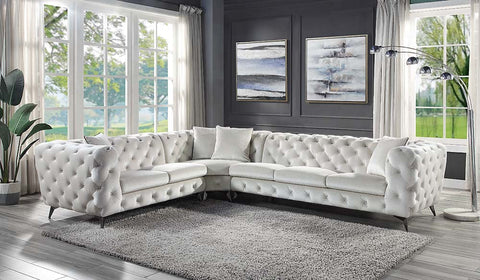 Atronia Beige Fabric Sectional Sofa Model LV01160 By ACME Furniture