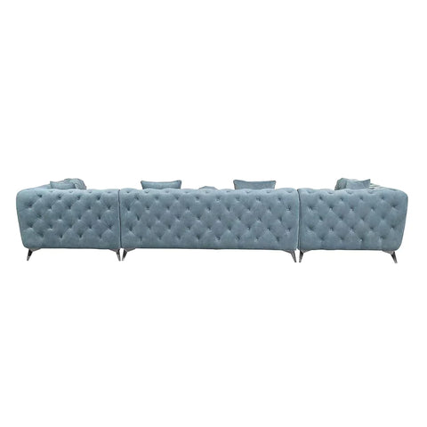 Atronia Deep Green Fabric Sectional Sofa Model LV01161 By ACME Furniture