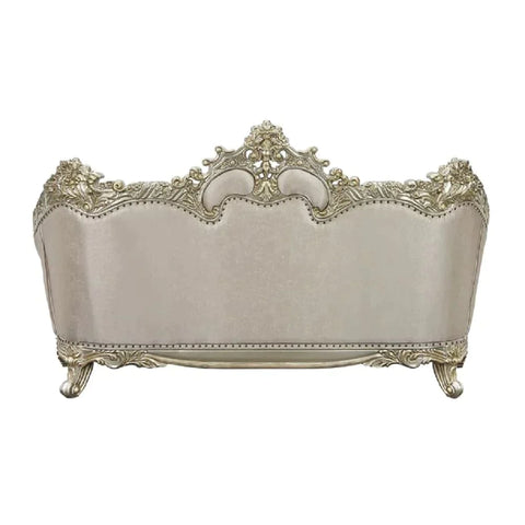 Danae Fabric, Champagne & Gold Finish Sofa Model LV01193 By ACME Furniture