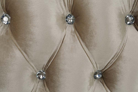 Sorina Velvet, Fabric & Antique Gold Finish Chair Model LV01207 By ACME Furniture