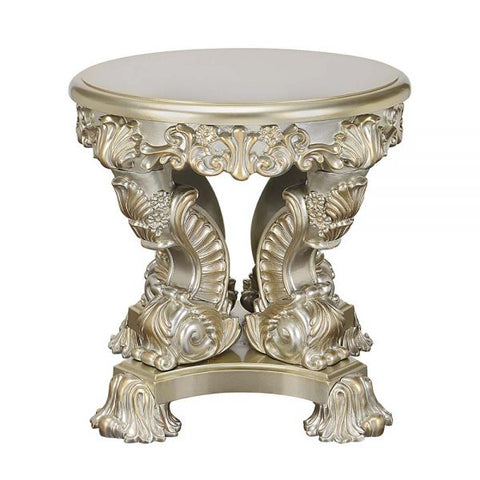 Sorina Antique Gold Finish End Table Model LV01214 By ACME Furniture