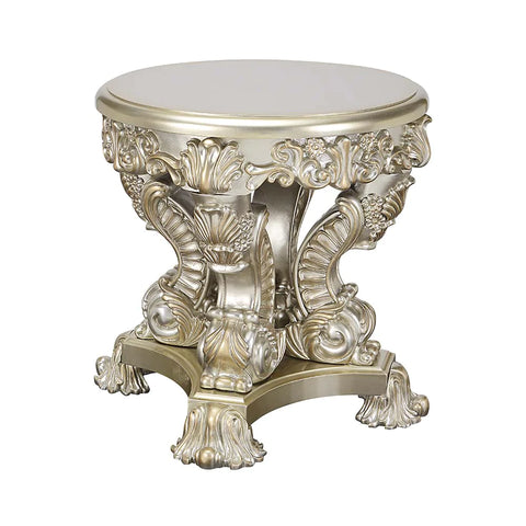 Sorina Antique Gold Finish End Table Model LV01214 By ACME Furniture