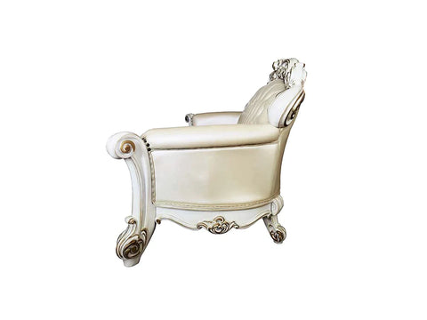 Vendome Champagne PU & Antique Pearl Finsih Sofa Model LV01324 By ACME Furniture