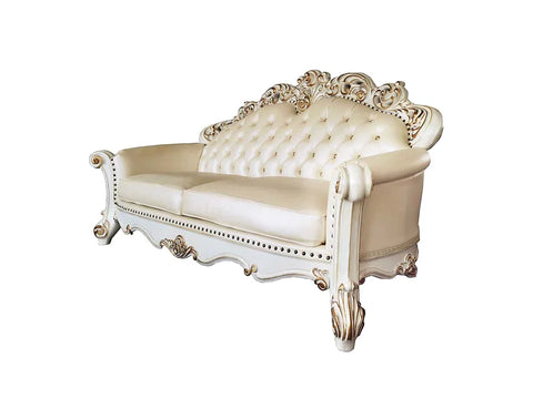 Vendome Champagne PU & Antique Pearl Finsih Sofa Model LV01324 By ACME Furniture