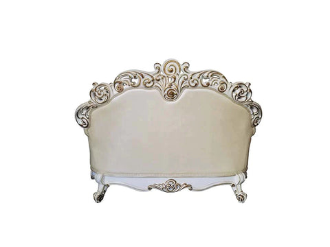 Vendom Champagne PU & Antique Pearl Finsih Loveseat Model LV01325 By ACME Furniture