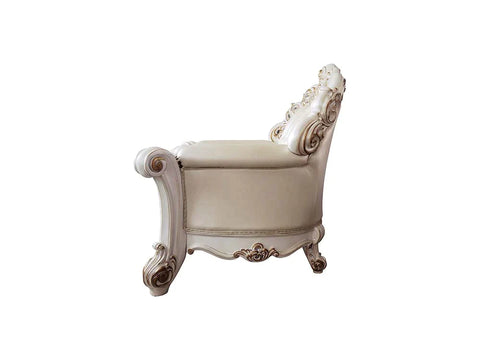 Vendom Champagne PU & Antique Pearl Finsih Chair Model LV01326 By ACME Furniture