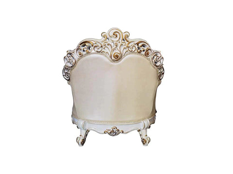 Vendom Champagne PU & Antique Pearl Finsih Chair Model LV01326 By ACME Furniture