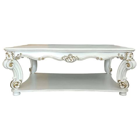 Vendome Antique Pearl Finish Coffee Table Model LV01327 By ACME Furniture
