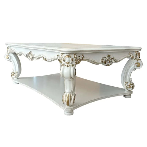 Vendome Antique Pearl Finish Coffee Table Model LV01327 By ACME Furniture