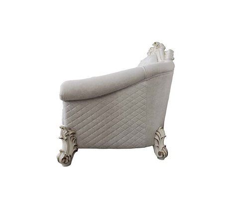 ACME Vendom II Two Tone Ivory Fabric & Antique Pearl Finish Vendom II Sofa Model LV01329