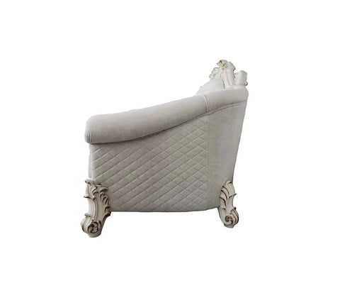 Vendome II Two Tone Ivory Fabric & Antique Pearl Finish Sofa Model LV01329 By ACME Furniture