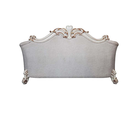 ACME Vendom II Two Tone Ivory Fabric & Antique Pearl Finish Vendom II Sofa Model LV01329