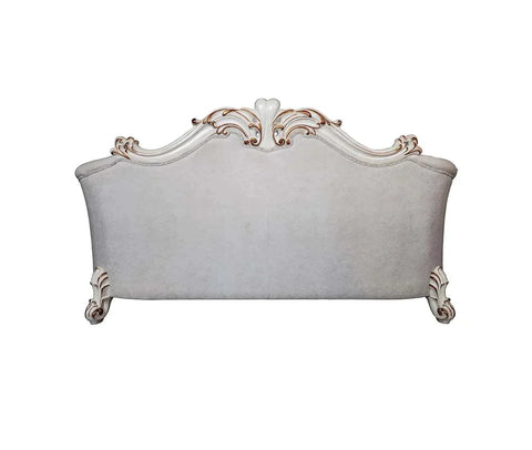 Vendome II Two Tone Ivory Fabric & Antique Pearl Finish Sofa Model LV01329 By ACME Furniture