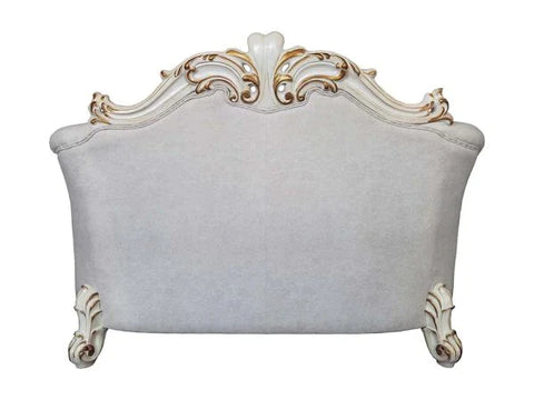 Vendom II Two Tone Ivory Fabric & Antique Pearl Finish Loveseat Model LV01330 By ACME Furniture