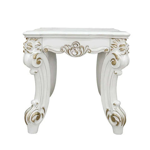 Vendom II  Antique Pearl Finish End Table Model LV01333 By ACME Furniture