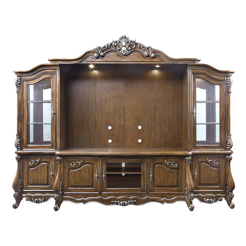 Latisha Antique Oak Finish Entertainment Center Model LV01355 By ACME Furniture
