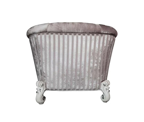 Versailles  Ivory Fabric & Bone White Finish Chair Model LV01396 By ACME Furniture