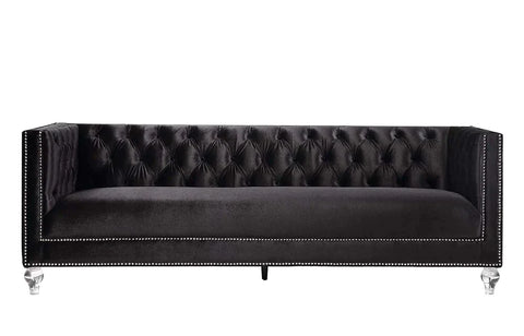 Heibero Black Velvet Sofa Model LV01403 By ACME Furniture