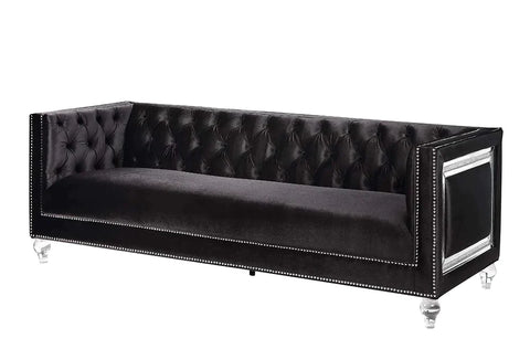 Heibero Black Velvet Sofa Model LV01403 By ACME Furniture