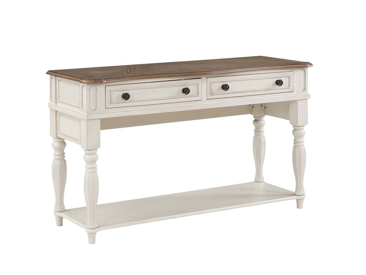 ACME Florian Oak & Antique White Finish Florian Sofa Table Model LV01664