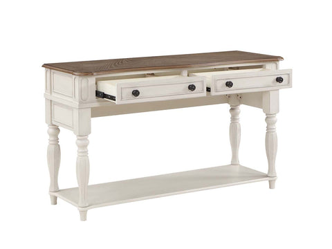 ACME Florian Oak & Antique White Finish Florian Sofa Table Model LV01664