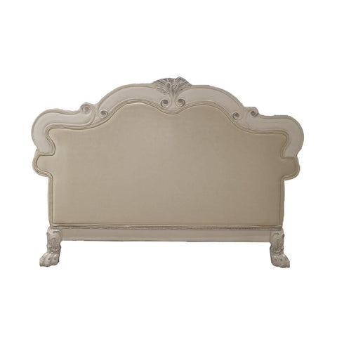 ACME Dresden PU & Antique White Finish Dresden Loveseat Model LV01689