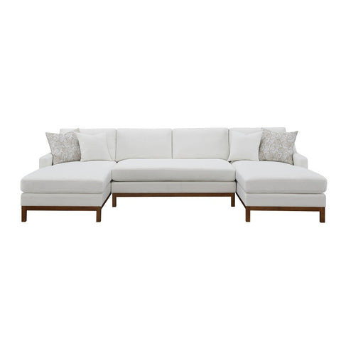 ACME Valiant Ivory Chenille Valiant Sectional Sofa Model LV01881