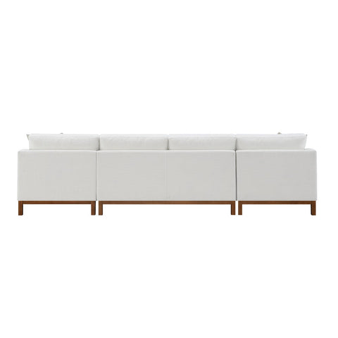 ACME Valiant Ivory Chenille Valiant Sectional Sofa Model LV01881