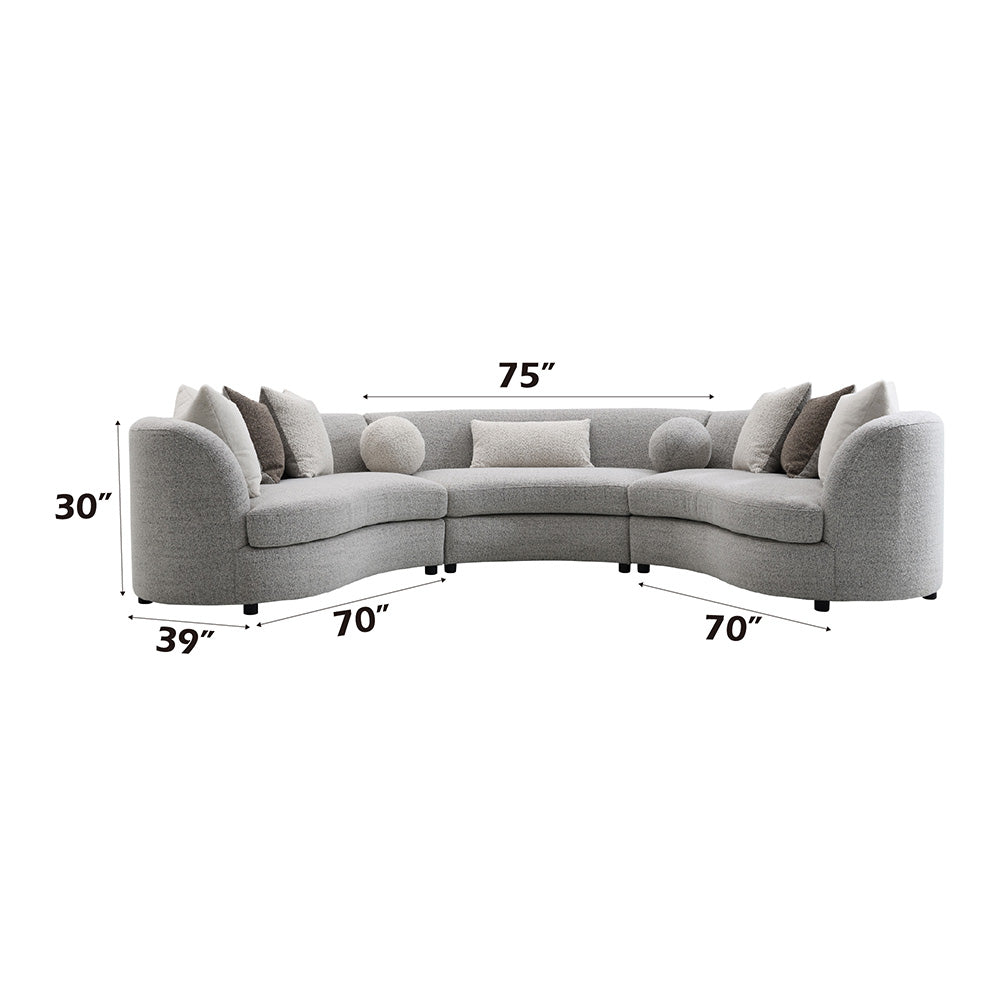 Ivria Sectional Sofa W/9 Pillows
