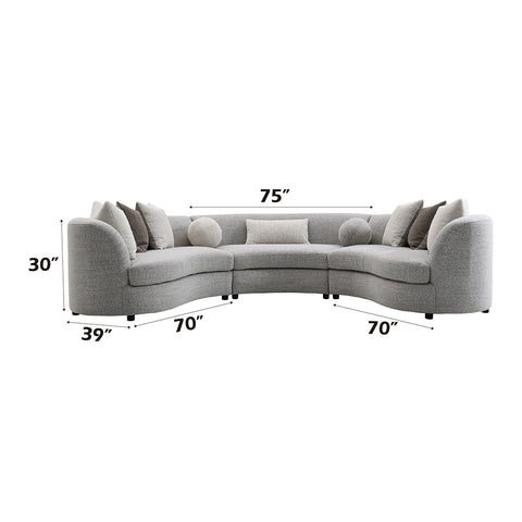Ivria Sectional Sofa W/9 Pillows