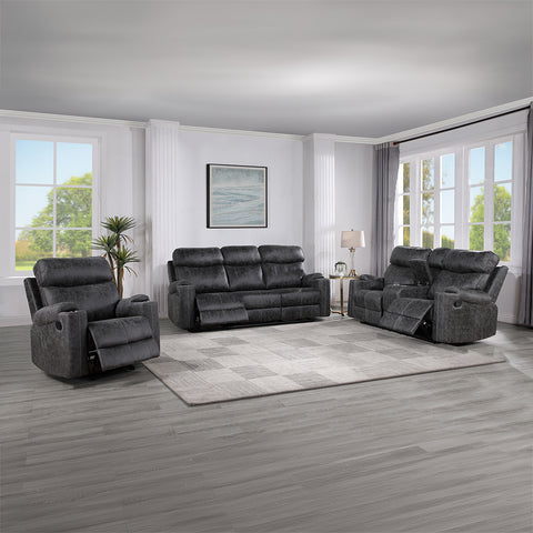 Hirah Motion Loveseat w/Console & USB Port