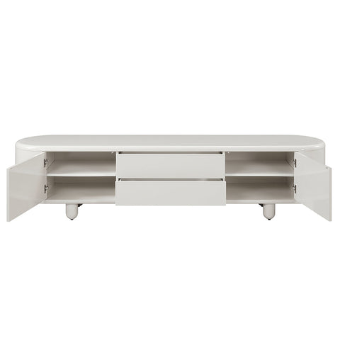 ACME Keely White High Gloss TV Stand Model LV02608