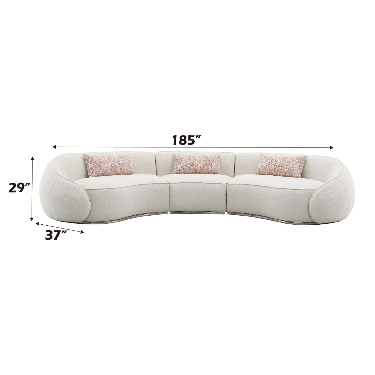 Sahara Sectional Sofa W/3 Pillows